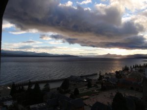 View of Bariloche from our Hostels deck