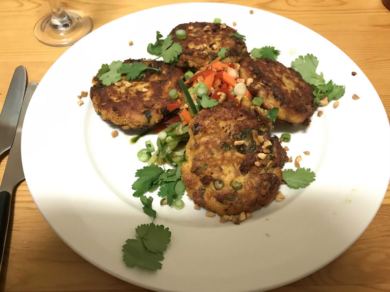 The crab cakes