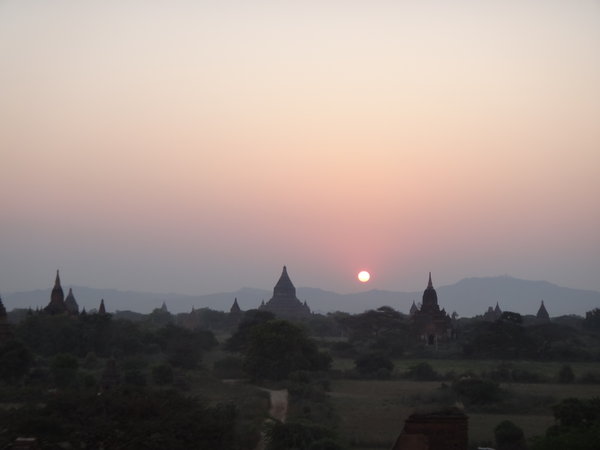 Sun set over Pagodas