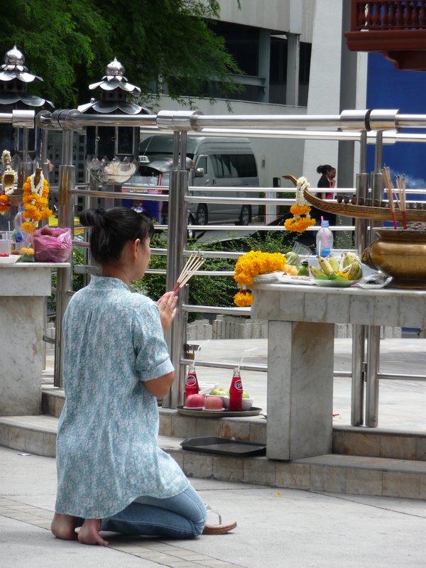 Thai woman praying 