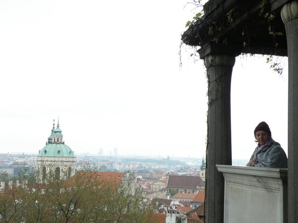 Mum checking out the view from Prague Castle