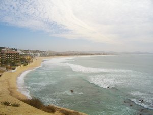 Overlooking surfers beach 
