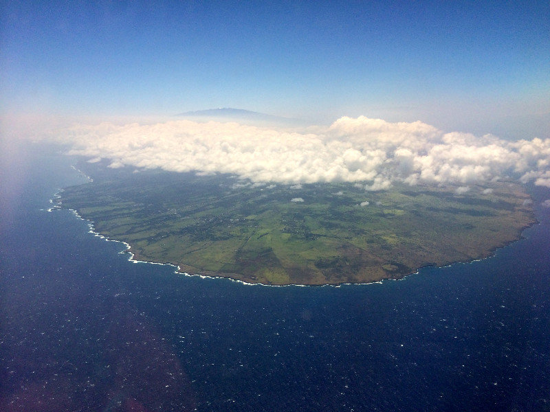 The Big Island of Hawaii as we flew in