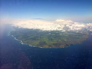 The Big Island of Hawaii as we flew in
