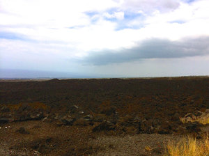 Old lava flow near Ocean View