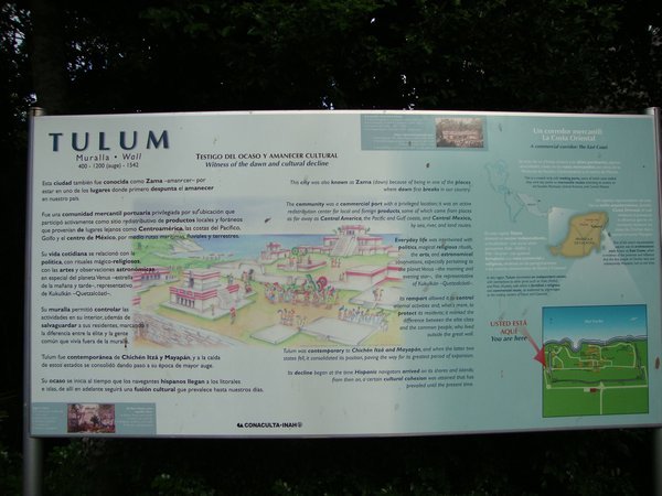 Karte der Ruine in Tulum