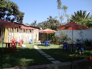 der Garten im Hostal Jacaranda