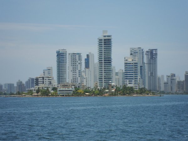 ein Teil von Cartagena vom Wasser aus
