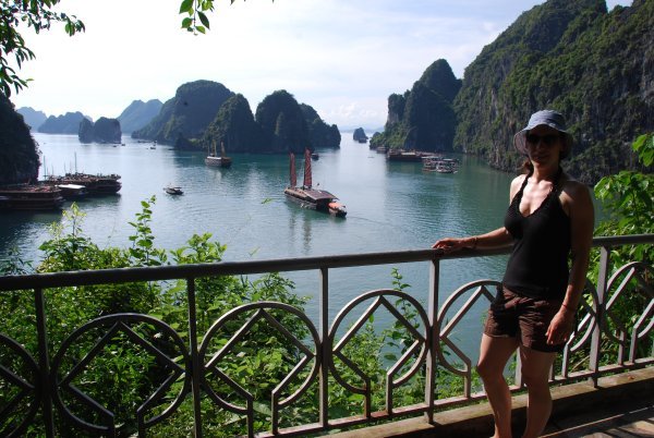 View over Halong Bay from caves