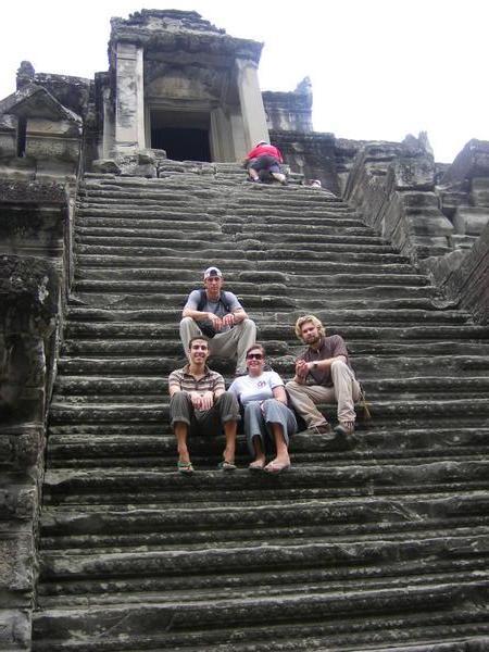 On Angkor Wat's steps