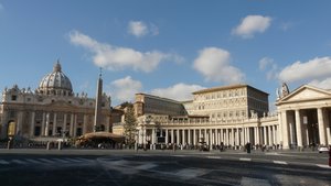 Wide Shot Of Piazza Pio XII