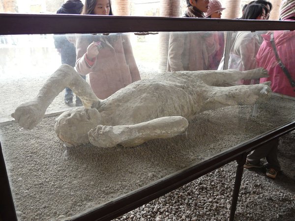 A Cast Of One Of The Unfortunate Residents Of Pompeii At The Time Of The Eruption