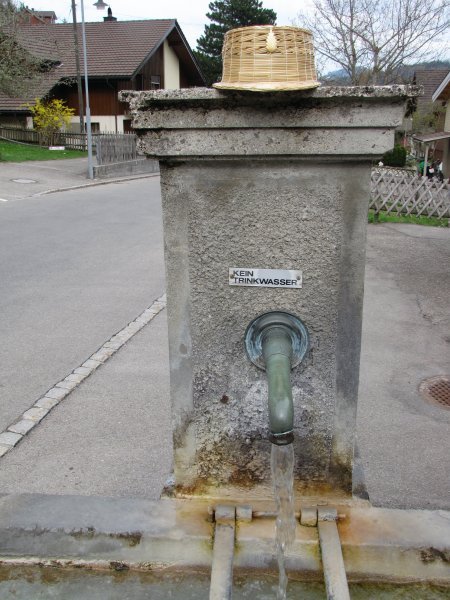 Fountain in village center