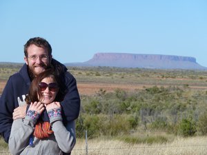 We thought that this was Uluru.  It is not, it is actually a fake out, called Mount Conner.