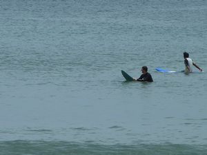 Not much happening for Dave's second attempt at surfing.