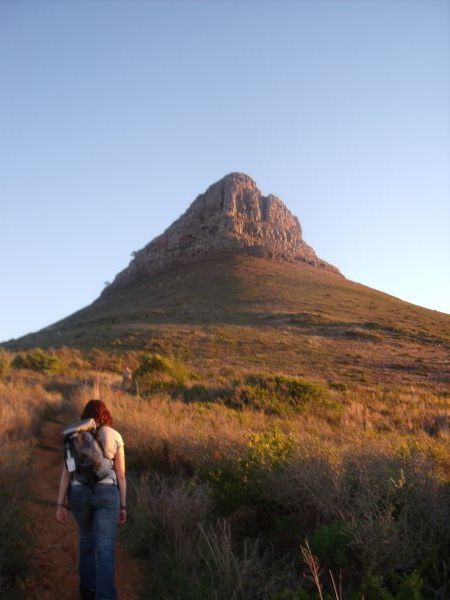 Climbing the Lion's Head at sunset