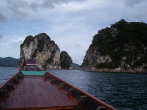 Khao Sok National Park. Long Boat trip on Lake Cheow Lan
