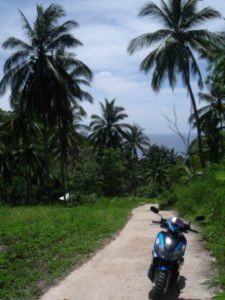 Exploring the island by moped, Koh Tao