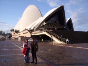 With cousin Michael, Sydney Opera House