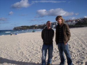 With mate Lee, Bondi Beach, Sydney