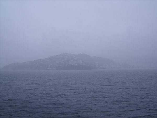 Leaving Wellington in the fog