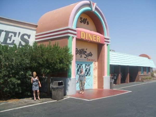 Classic 50s style diner, Mojave desert