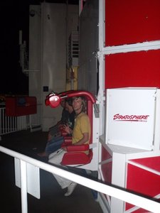 Atop the Stratosphere on the Big Shot thrill ride
