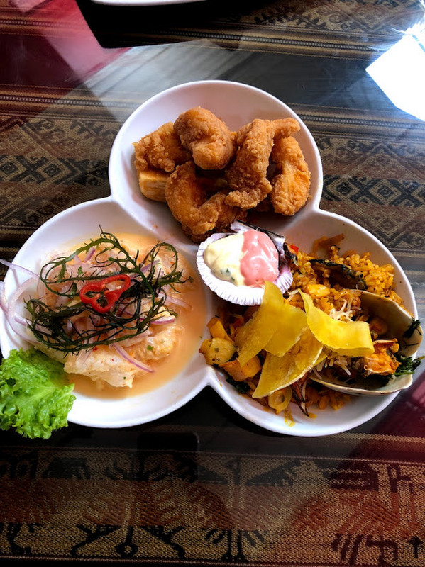 Fish Ceviche + Chicharron fish + Rice and seafood - no Chichorapan here!
