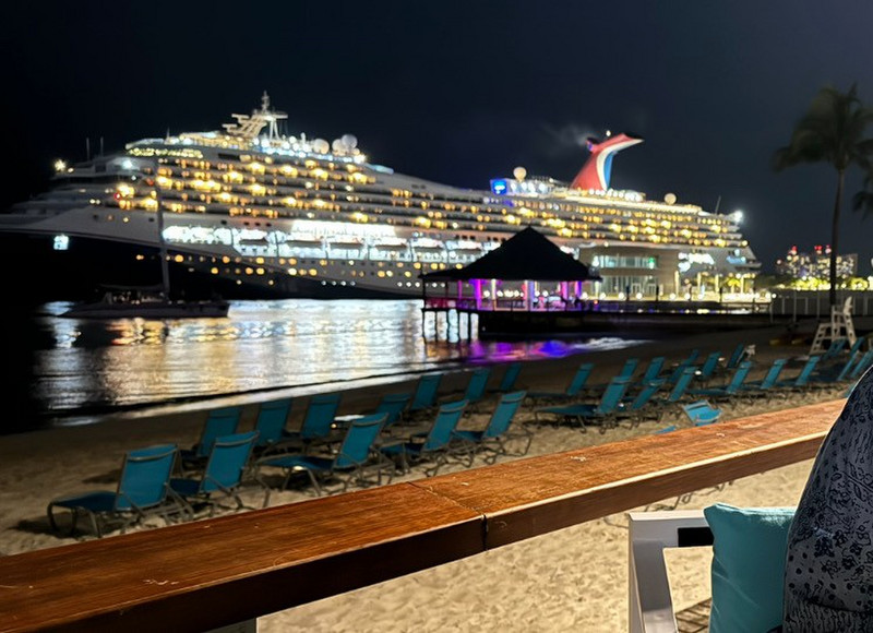 Carnival Cruise - illuminating the night