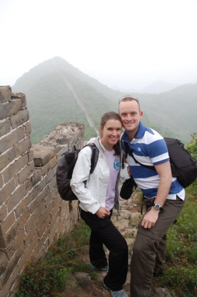 Tracy and Joe on the great wall
