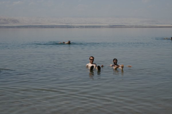 floating in the dead sea (lisa with mud mask)