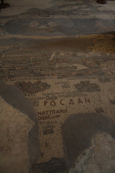 mosaic map in madaba, jordan