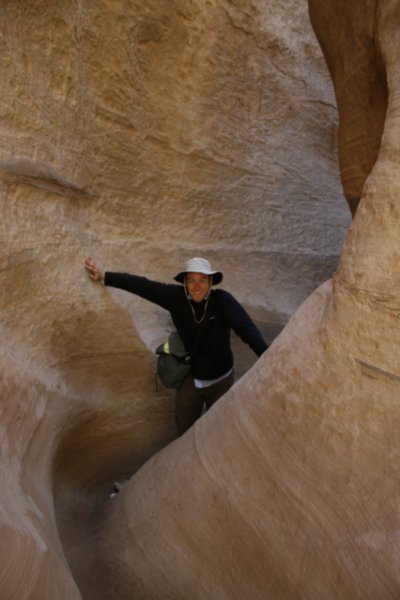ryan in the canyon in petra