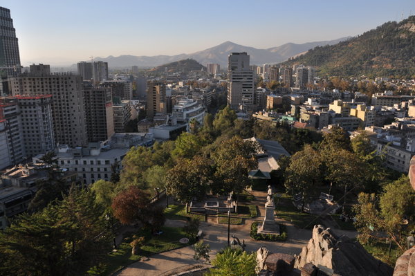 Santiago, view from Cerro Santa Lucia