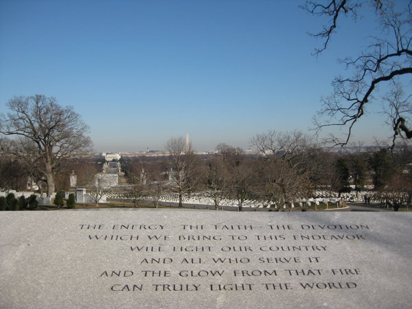 View from the Kennedy Grave site