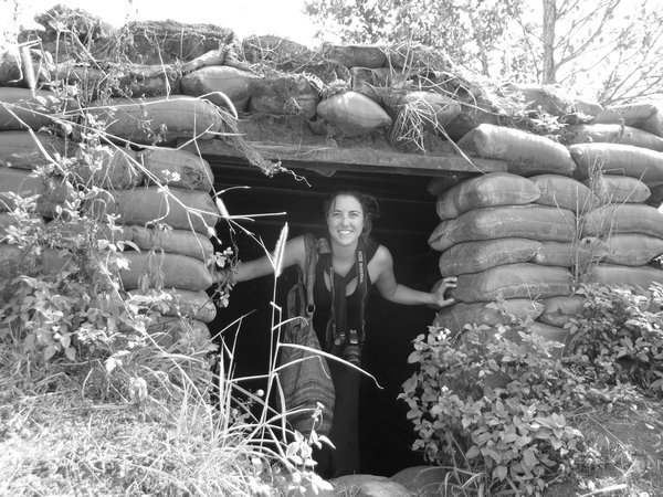 Michelle in a bunker