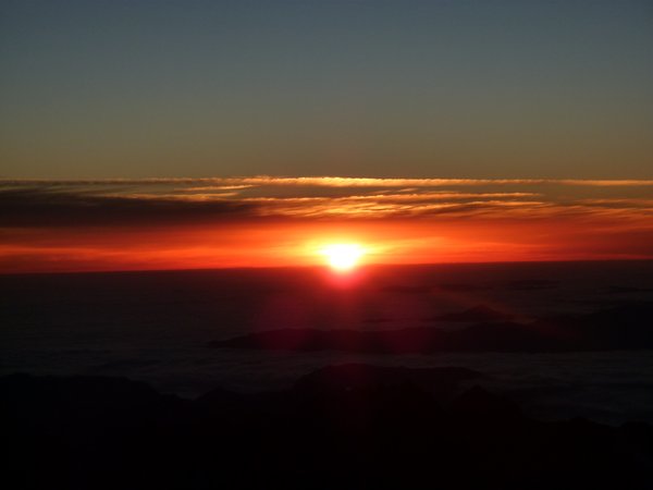 the stunning dawn from the summit