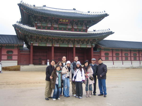 Our group in front of the palace gate