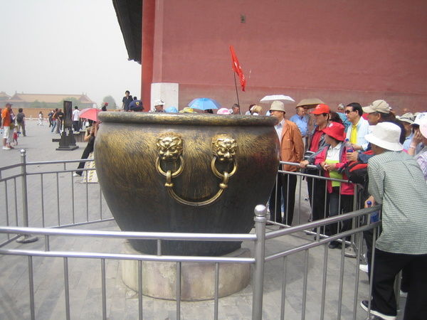 A water container once used for firefighting in the Forbidden City
