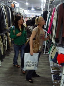 Melanie doing a little shopping......