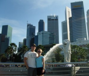 The mommy Merlion at Merlion Park - the most photographed spot in Singapore