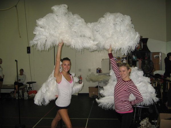 Practicing for SHOWGIRL