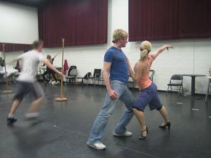 Rehearsing "Smooth" from SHOWGIRL