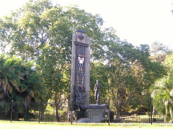 A statue devoted to Eva Peron