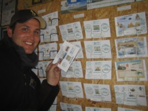 Larry at the Tierra del Fuego Post Office!
