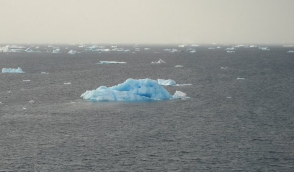 Glacial blue iceberg