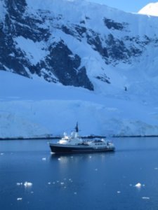 An Antarctica expedition ship