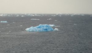 Glacial blue iceberg