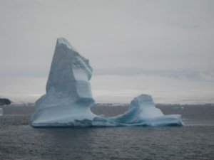 A very tall iceberg