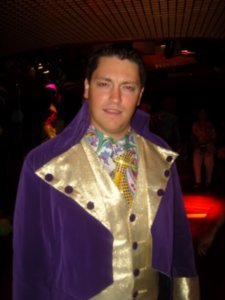 DJ Drew likes to wear purple!
